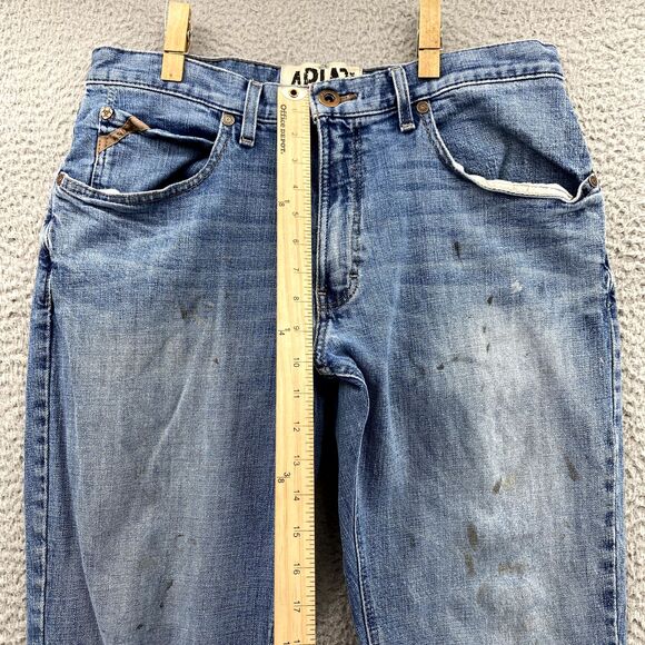 Ariat M4 Jeans 32 x 32*Blue Low Rise Straight Leg Denim Pants Western Work Men's - Picture 10 of 16